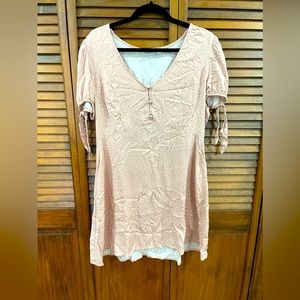 Pink polka dot dress